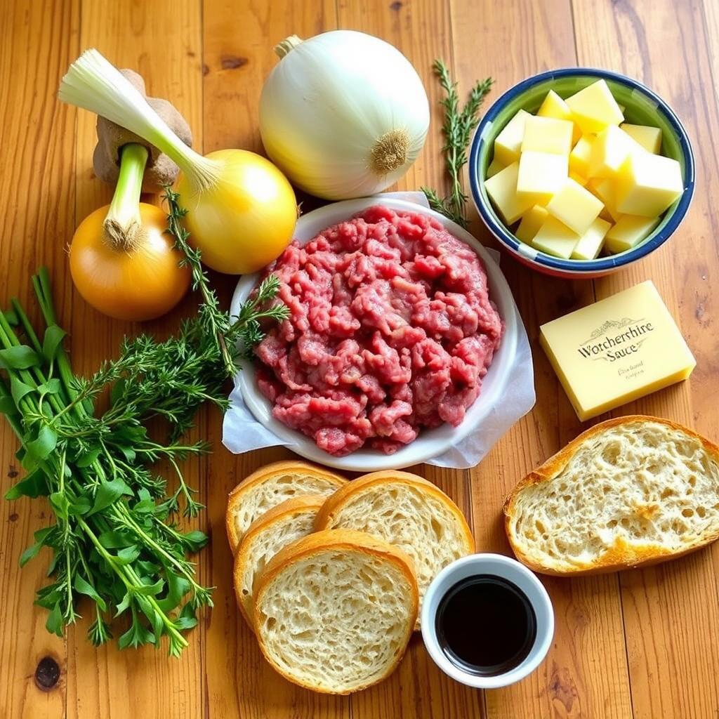 French Onion Meatloaf - All Ingredients