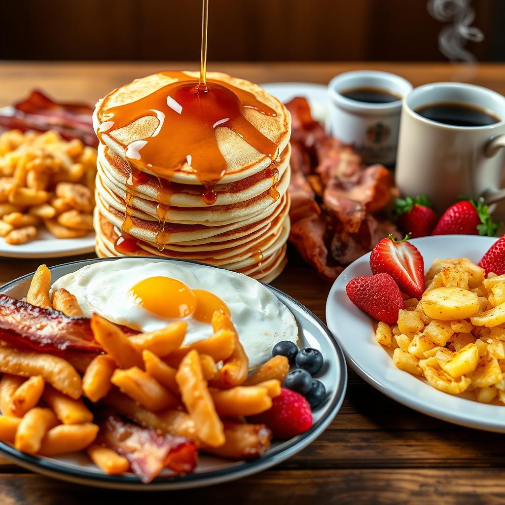 WHAT ARE THE BEST AMERICAN BREAKFAST - A vibrant breakfast spread