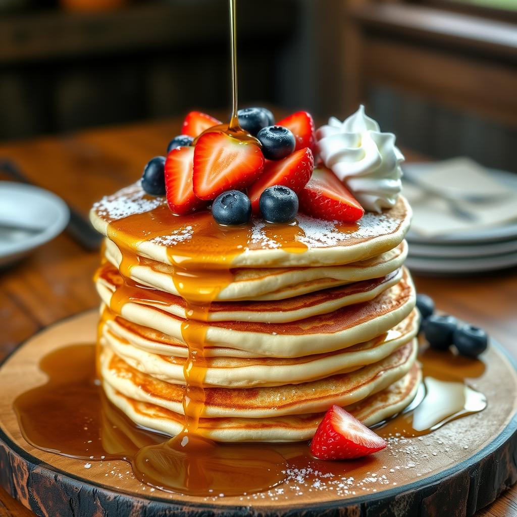 What to Eat with Pancakes for Breakfast? - A beautifully arranged stack 