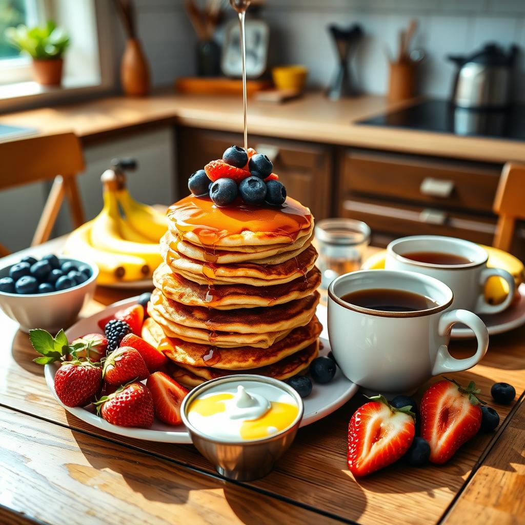 Is It OK to Have Pancakes for Breakfast? - A vibrant breakfast spread