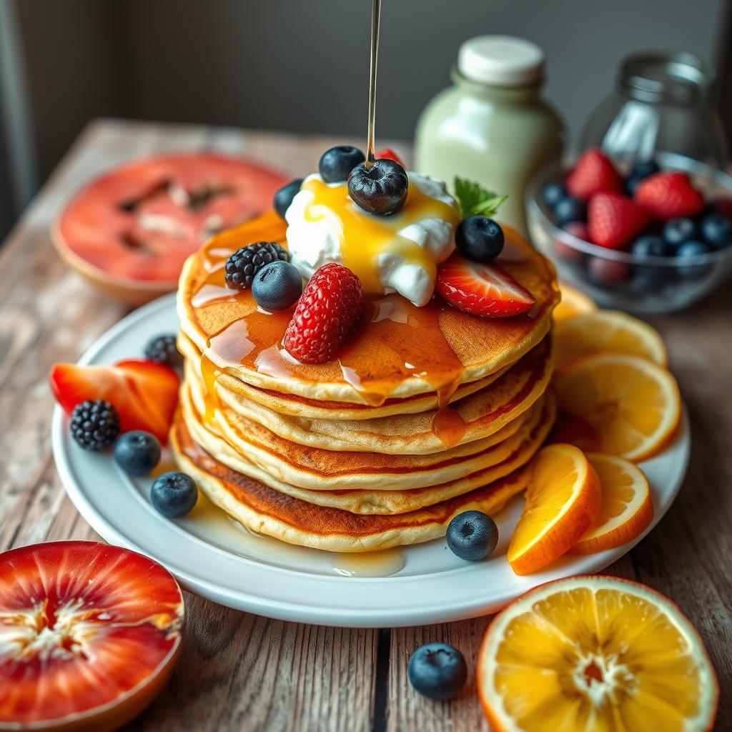 Is It OK to Have Pancakes for Breakfast? -  A stack of fluffy