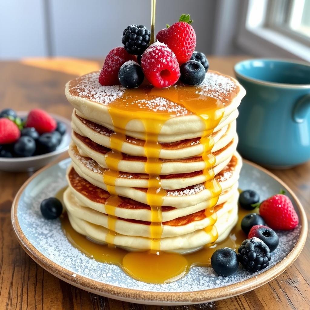 Is It OK to Have Pancakes for Breakfast? -  A stack of fluffy pancakes 