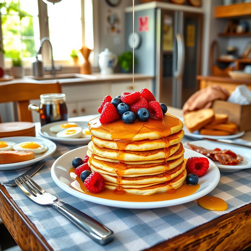 Why are pancakes popular for breakfast?