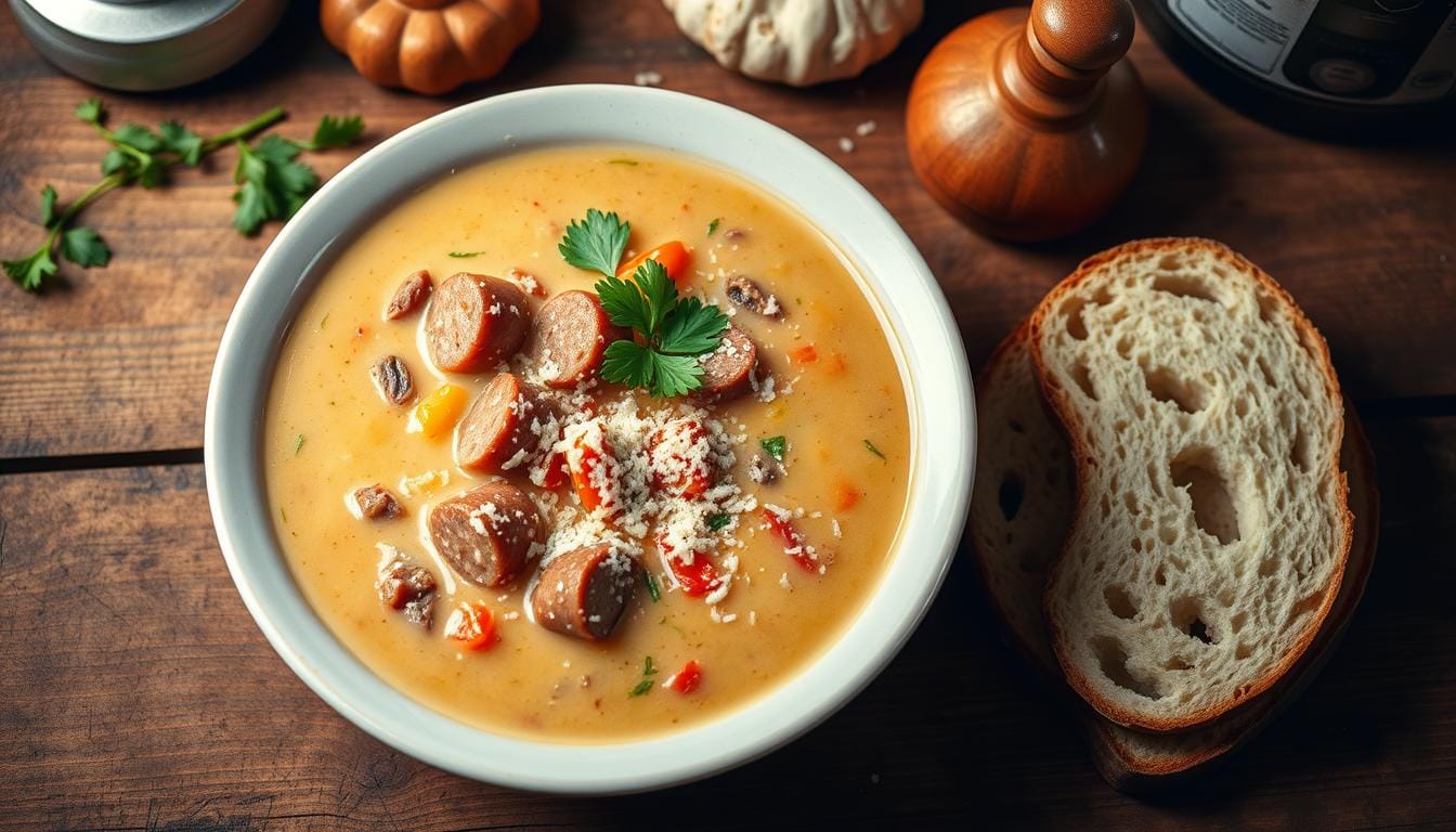 creamy parmesan italian sausage soup