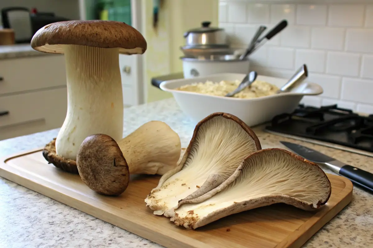 king trumpet mushroom vs oyster mushroom